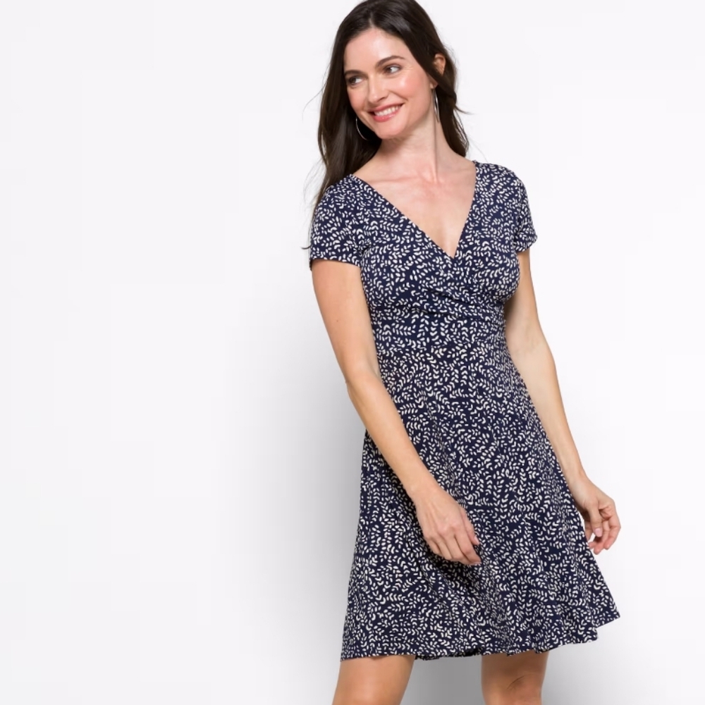 Amandine Navy Blue Floral Mini Dress